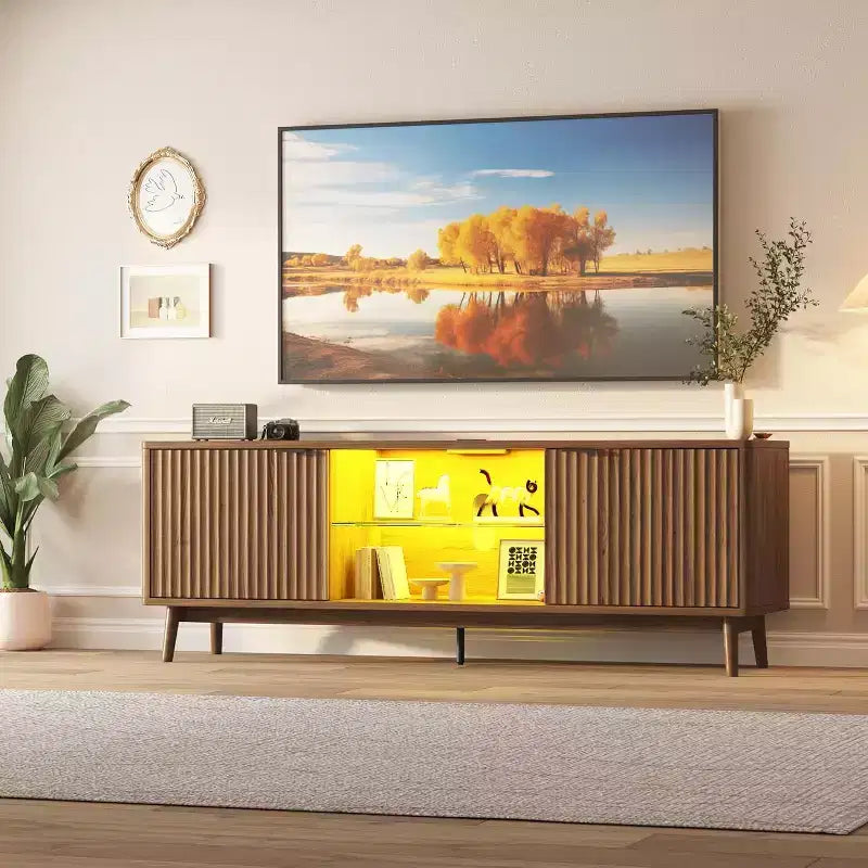 65'' Stand, with Storage and Adjustable Shelf, Console for Living Room, Modern Console