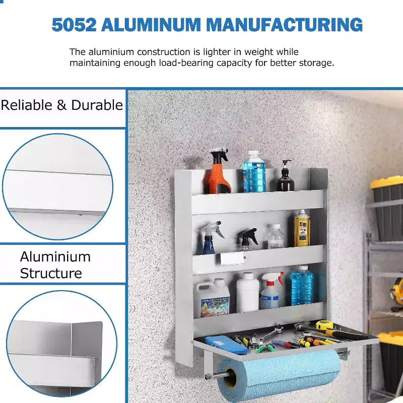 Aluminium Work Station Storage Cabinet, w/ Rack, Cabinet for Storage