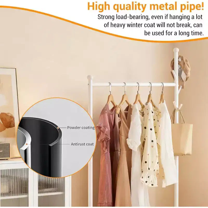 Rack, Rack Metal with 5 Side Storage Shelf Lockable for Bedroom Hallway