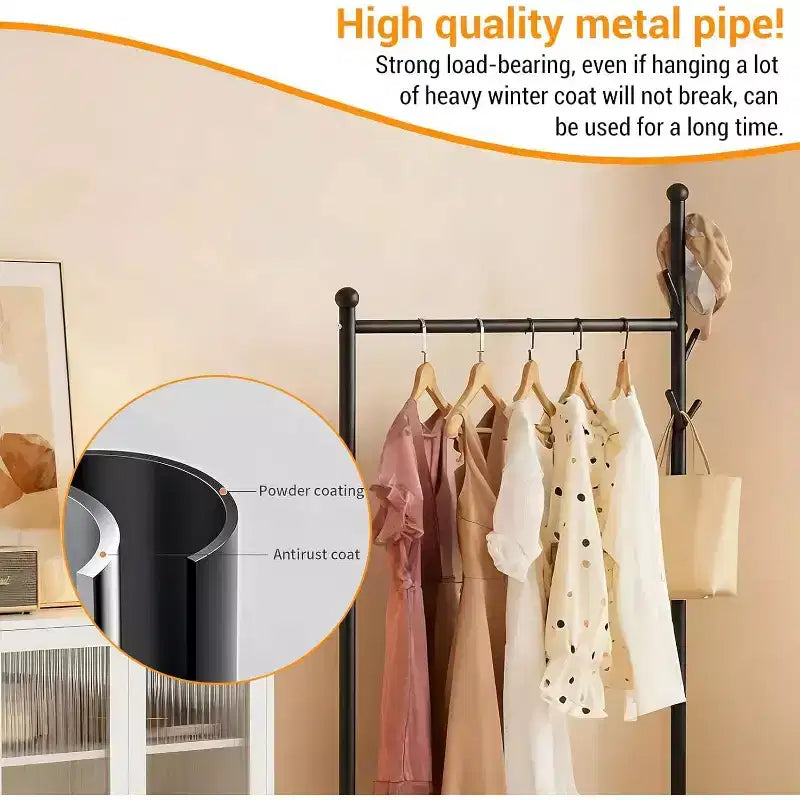 Rack, Rack Metal with 5 Side Storage Shelf Lockable for Bedroom Hallway
