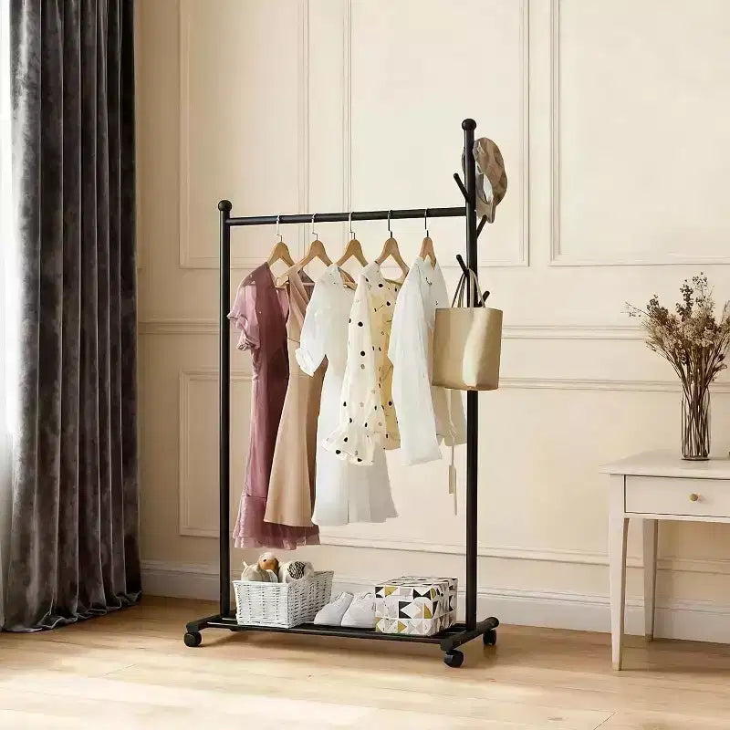 Rack, Rack Metal with 5 Side Storage Shelf Lockable for Bedroom Hallway