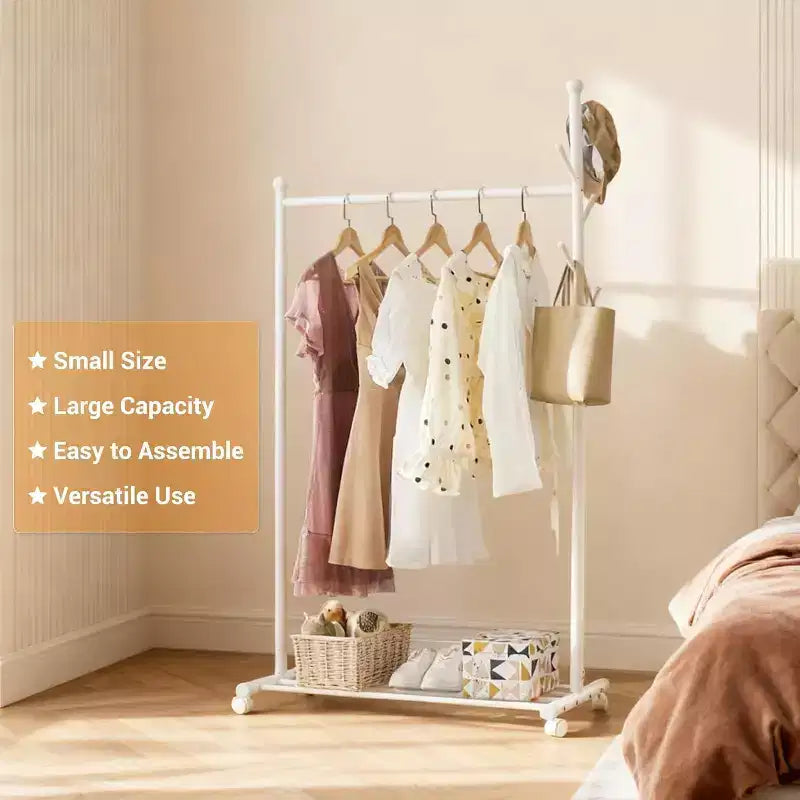 Rack, Rack Metal with 5 Side Storage Shelf Lockable for Bedroom Hallway