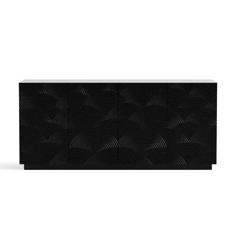 60 Modern Black Sideboard Buffet Cabinet & Stand, Console with