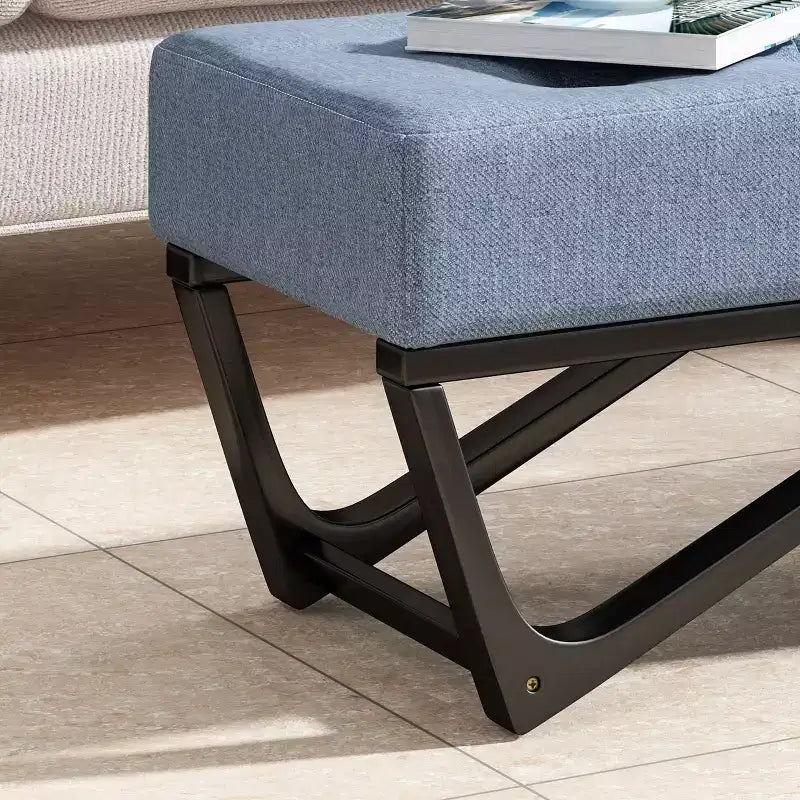 47 Modern Ottoman Bench with Upholstered Entryway Bench with Bench for Living Room, Bedroom