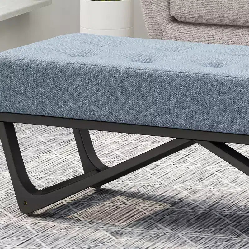 47 Modern Ottoman Bench with Upholstered Entryway Bench with Bench for Living Room, Bedroom