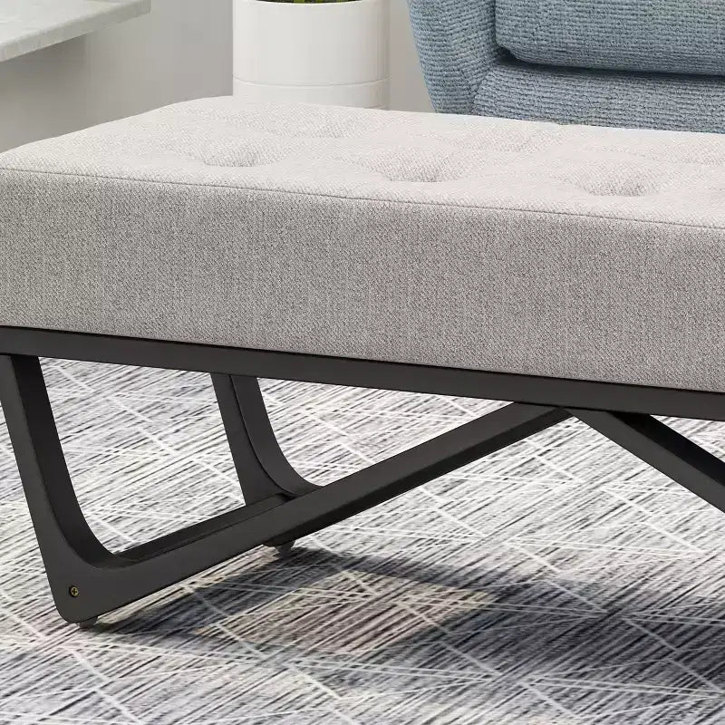 47 Modern Ottoman Bench with Upholstered Entryway Bench with Bench for Living Room, Bedroom