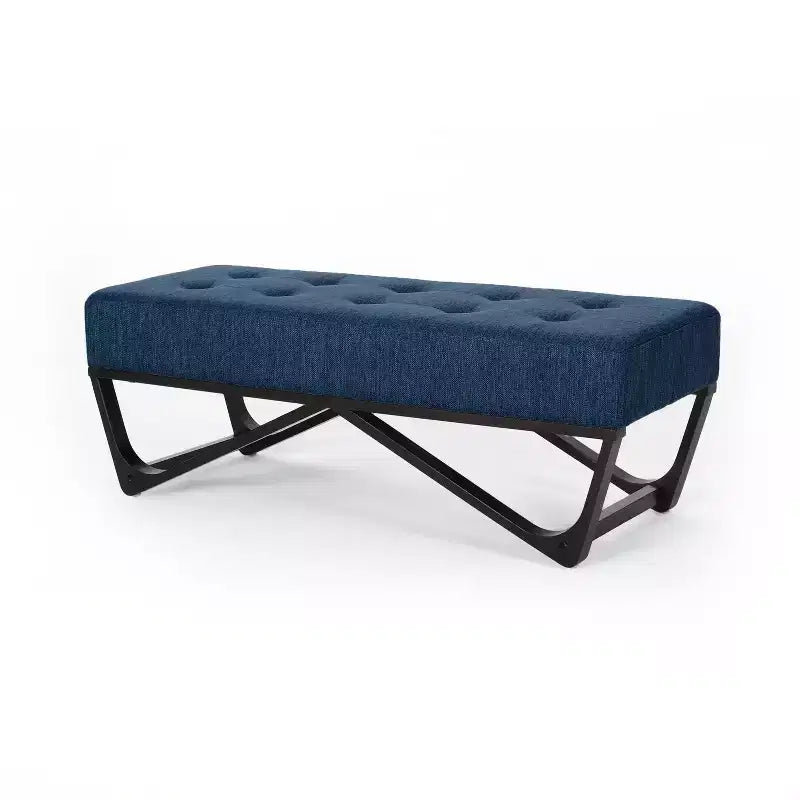 47 Modern Ottoman Bench with Upholstered Entryway Bench with Bench for Living Room, Bedroom