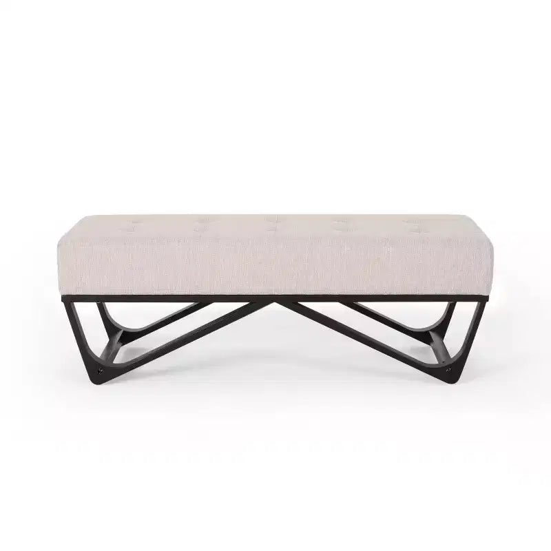 47 Modern Ottoman Bench with Upholstered Entryway Bench with Bench for Living Room, Bedroom