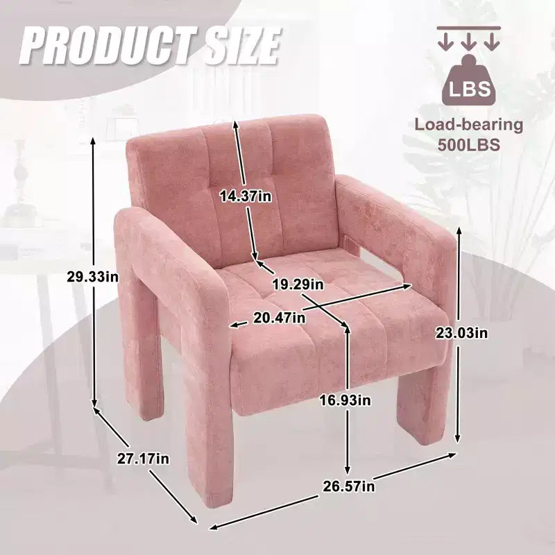 Modern Accent Upholstered Single Sofa Chair with Chair Living Room,Bedroom,Office,500