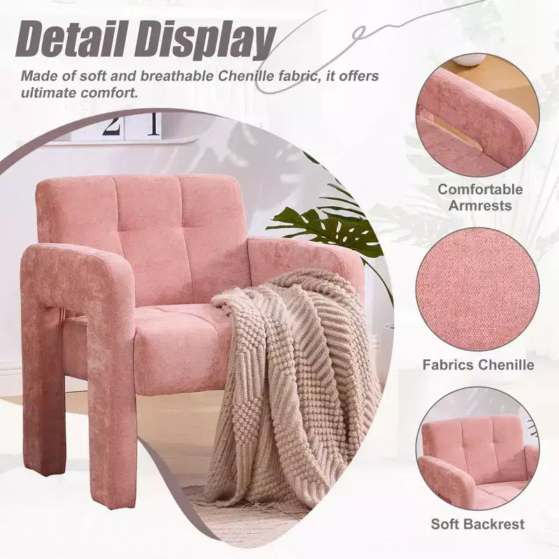 Modern Accent Upholstered Single Sofa Chair with Chair Living Room,Bedroom,Office,500