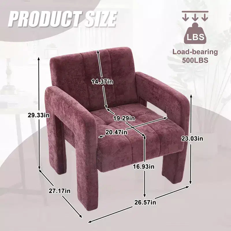 Modern Accent Upholstered Single Sofa Chair with Chair Living Room,Bedroom,Office,500