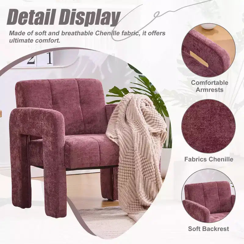 Modern Accent Upholstered Single Sofa Chair with Chair Living Room,Bedroom,Office,500