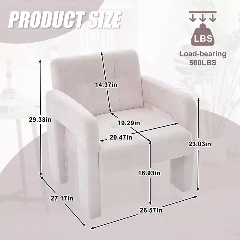Modern Accent Upholstered Single Sofa Chair with Chair Living Room,Bedroom,Office,500