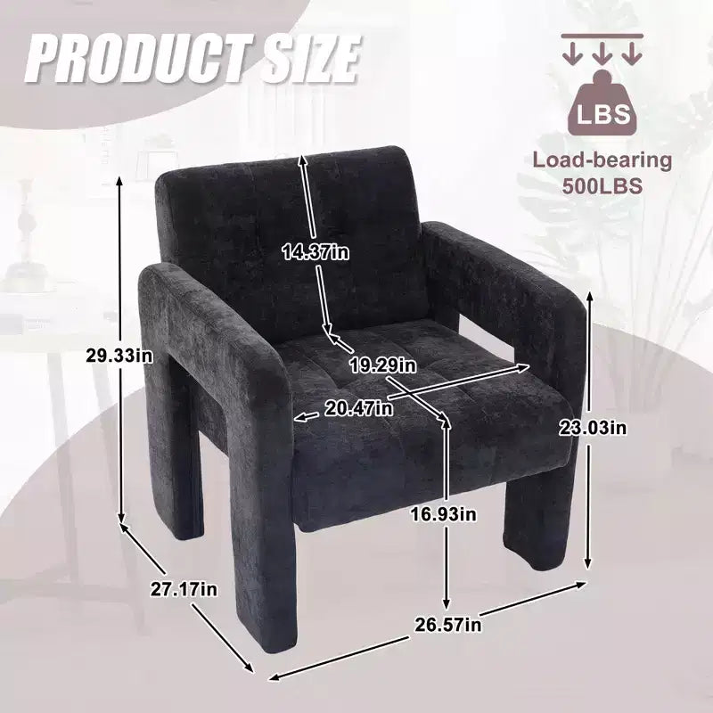 Modern Accent Upholstered Single Sofa Chair with Chair Living Room,Bedroom,Office,500