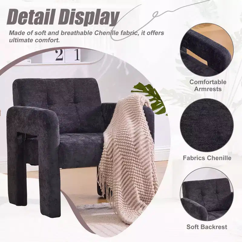 Modern Accent Upholstered Single Sofa Chair with Chair Living Room,Bedroom,Office,500