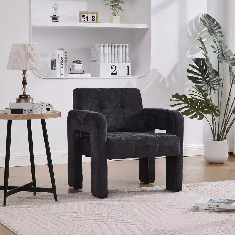 Fauteuil simple rembourré Modern Accent pour salon, chambre, bureau, 500