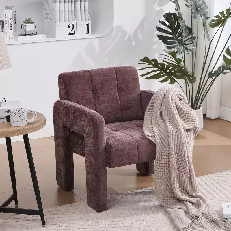 Fauteuil simple rembourré Modern Accent pour salon, chambre, bureau, 500
