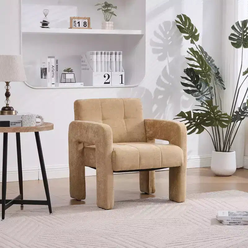 Fauteuil simple rembourré Modern Accent pour salon, chambre, bureau, 500