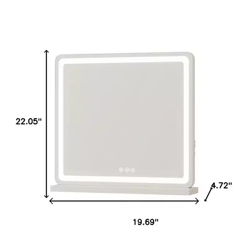 22 Lighted Freestanding Frameless Makeup Shaving Tabletop Mirror