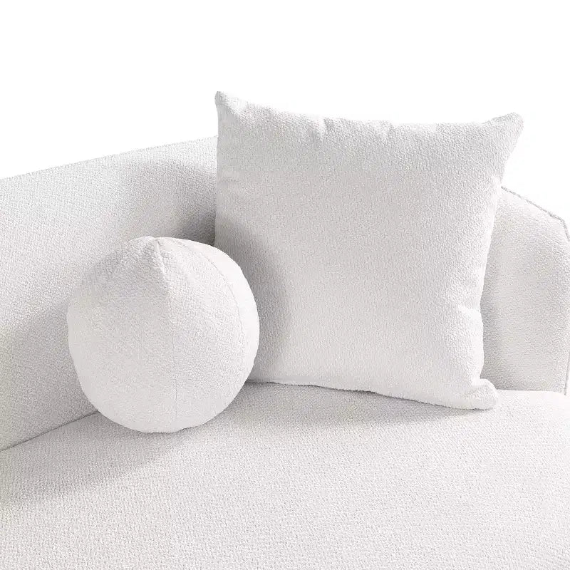 89 inch Round Sofa, 3 Modern Upholstered Couch With 2