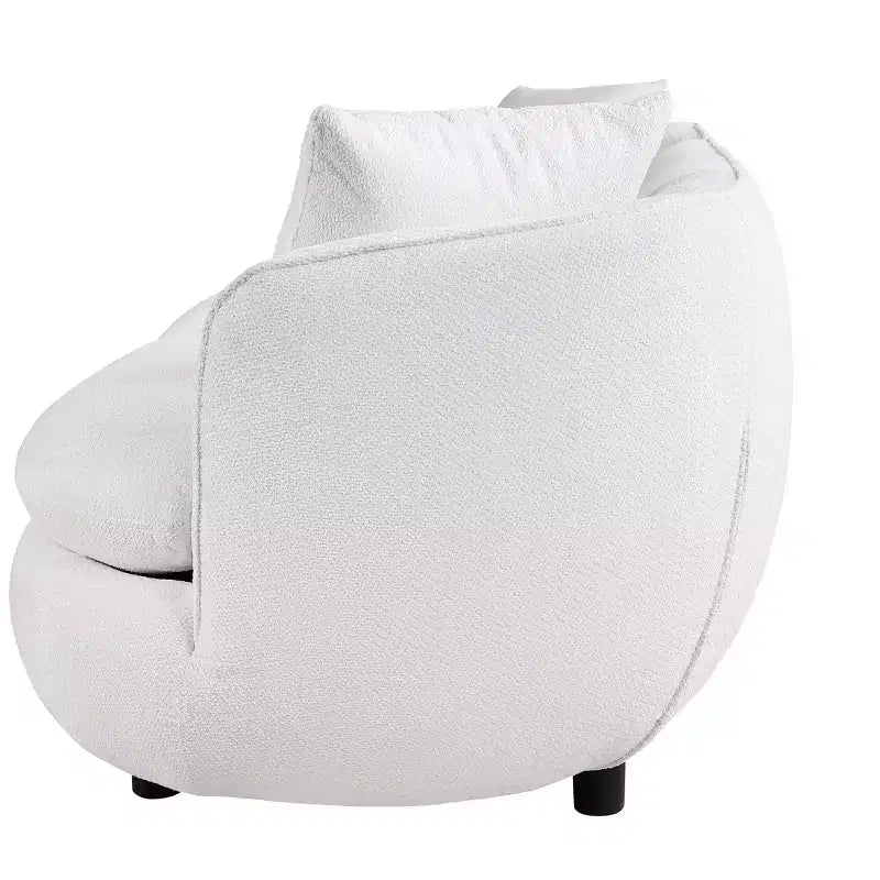 89 inch Round Sofa, 3 Modern Upholstered Couch With 2
