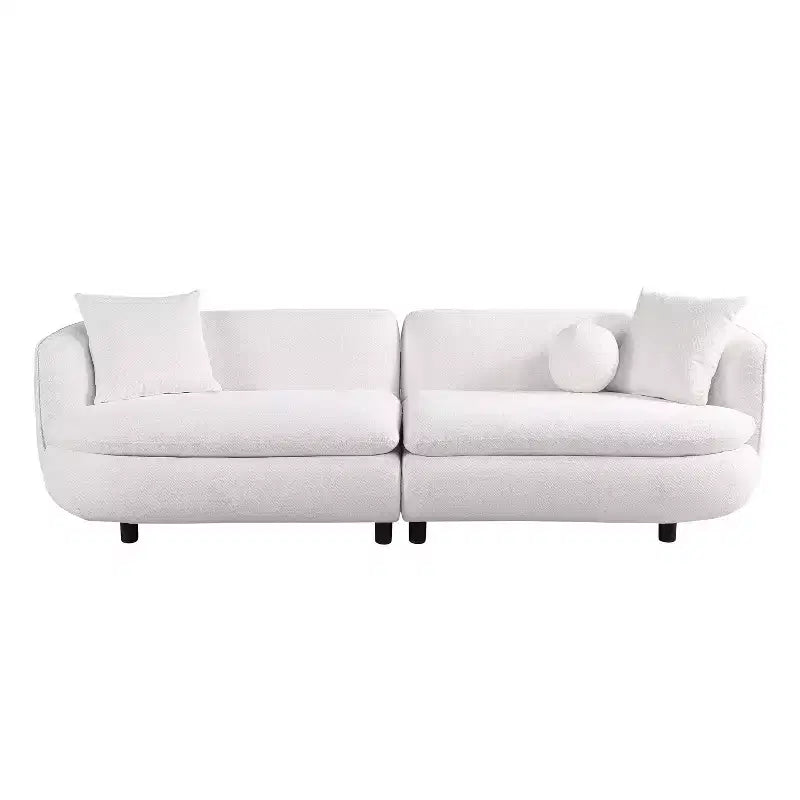 89 inch Round Sofa, 3 Modern Upholstered Couch With 2