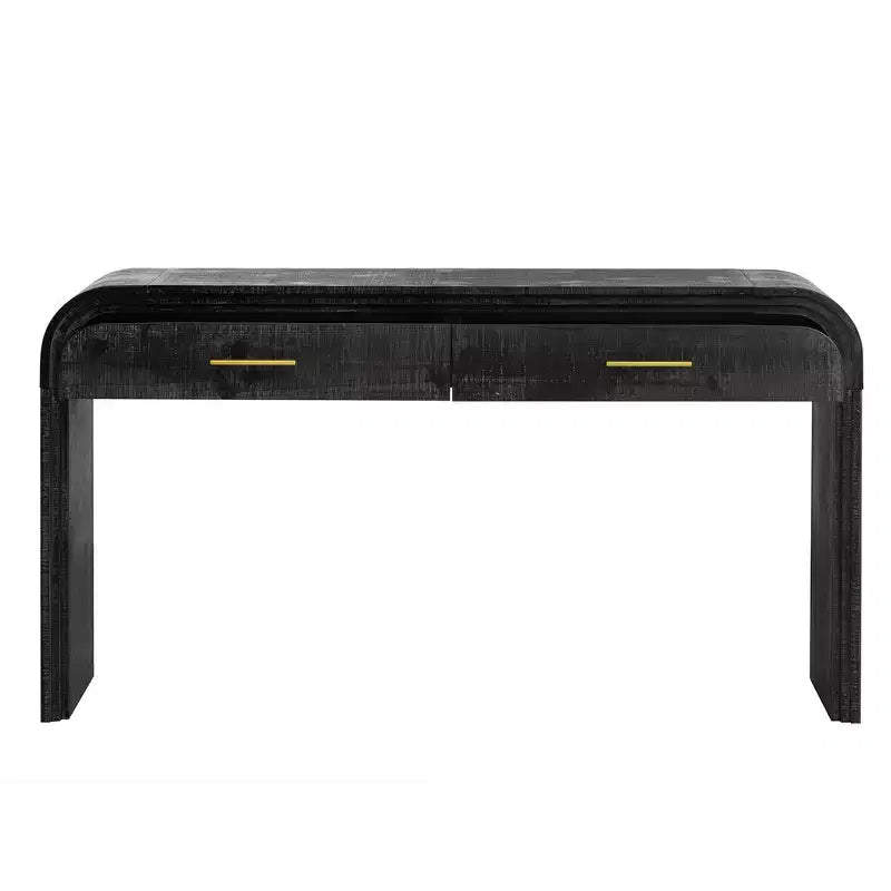 Console Table with 2 Drawers, Entryway Sofa Table for Living Room Hallway Bedroom in Natural or Black