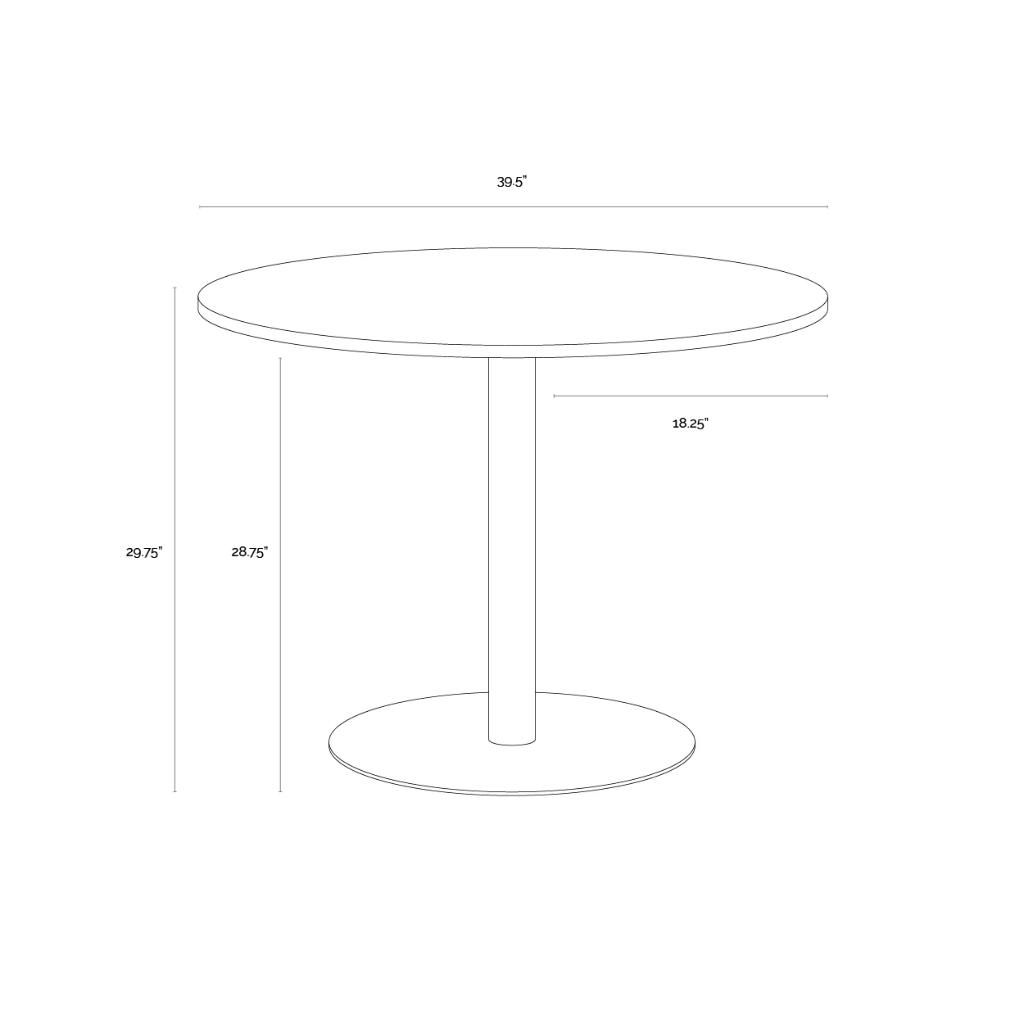 Marble Top Round Bistro Table