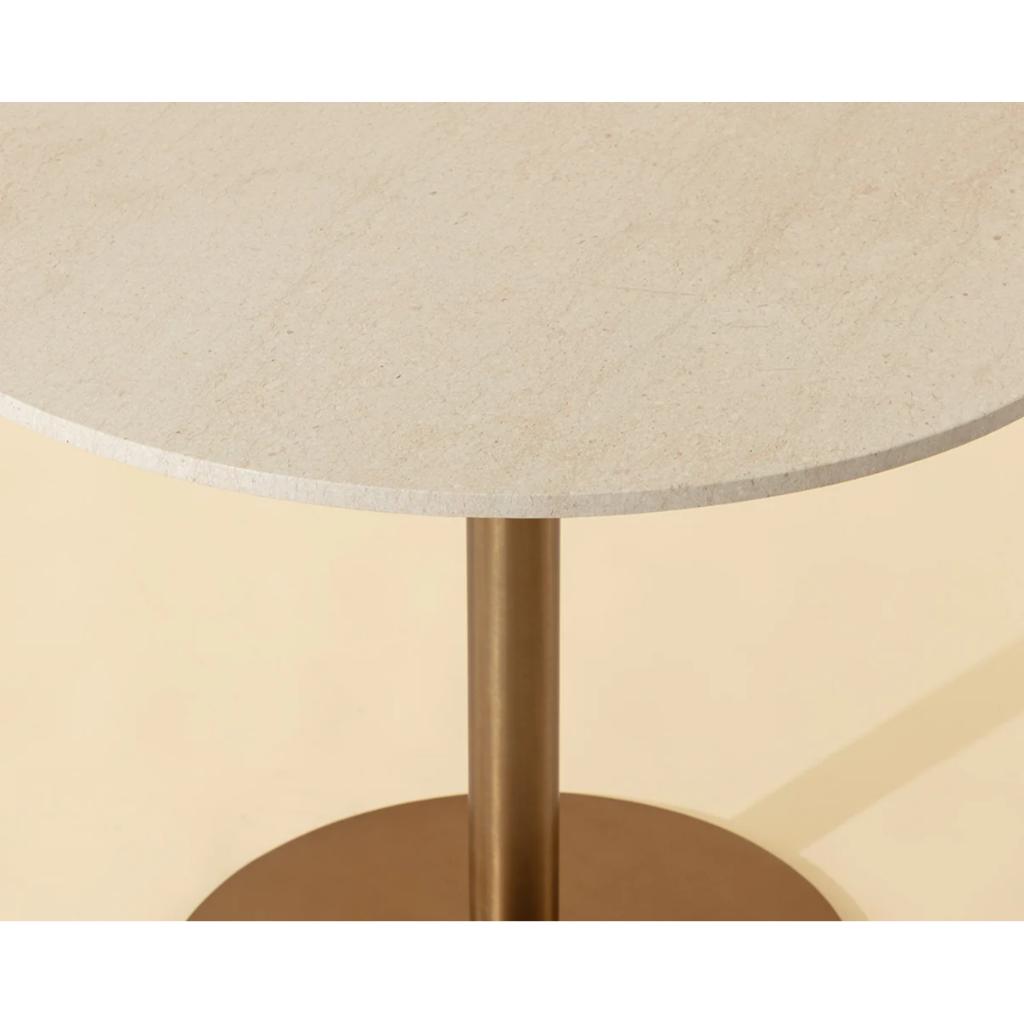 Marble Top Round Bistro Table