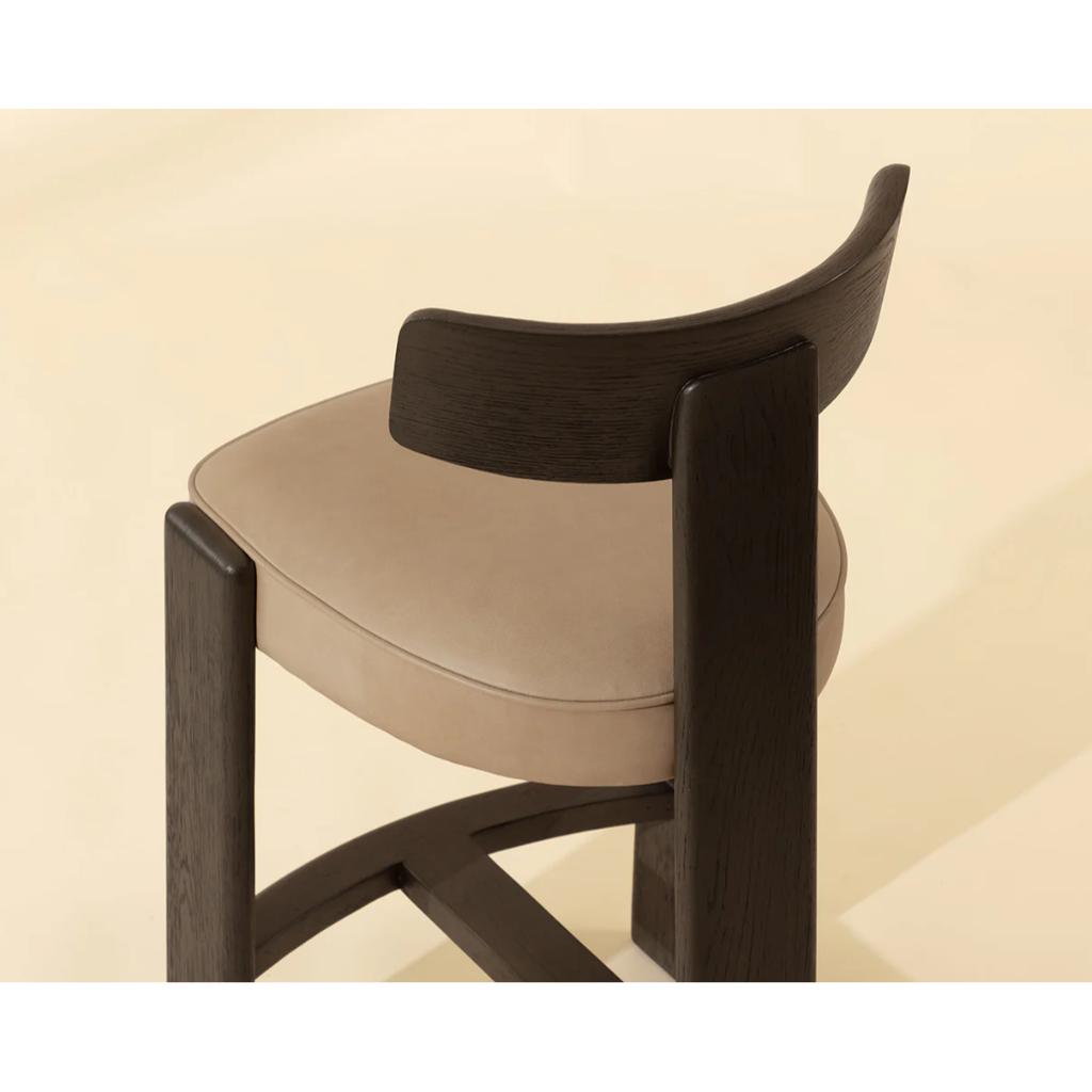 Sand Leather Counter Stool
