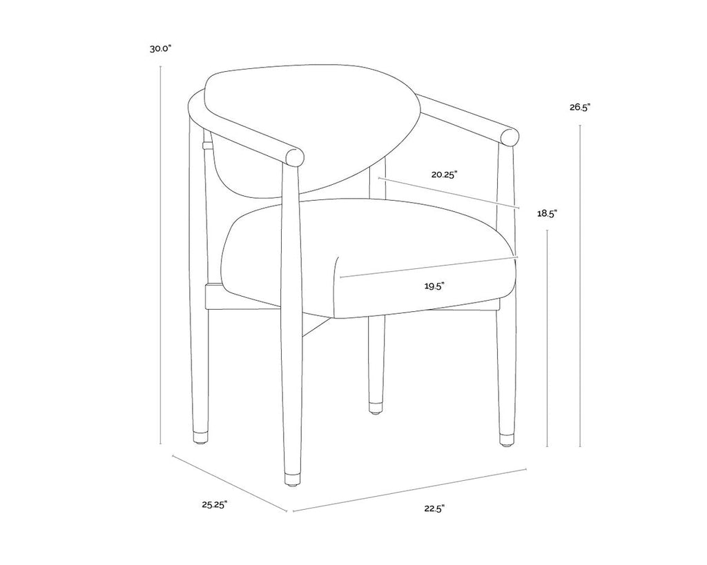 Fabric Dining Armchair