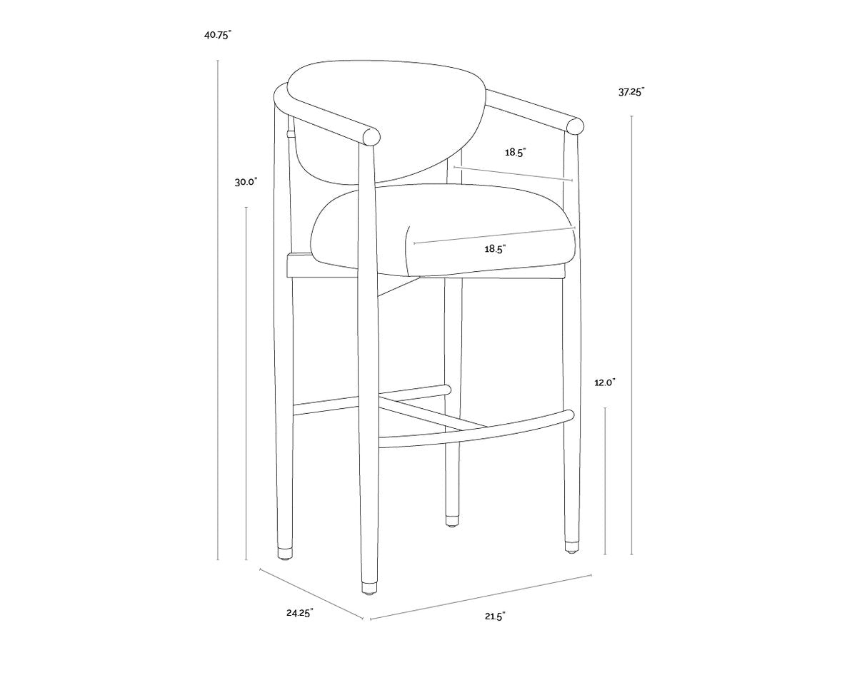 Fabric Barstool