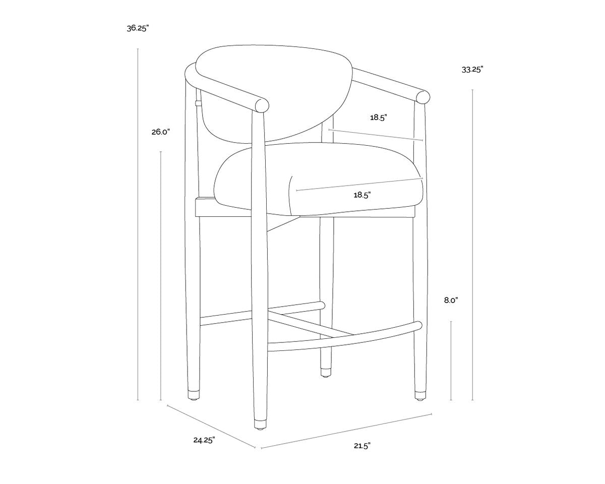 Fabric Counter Stool
