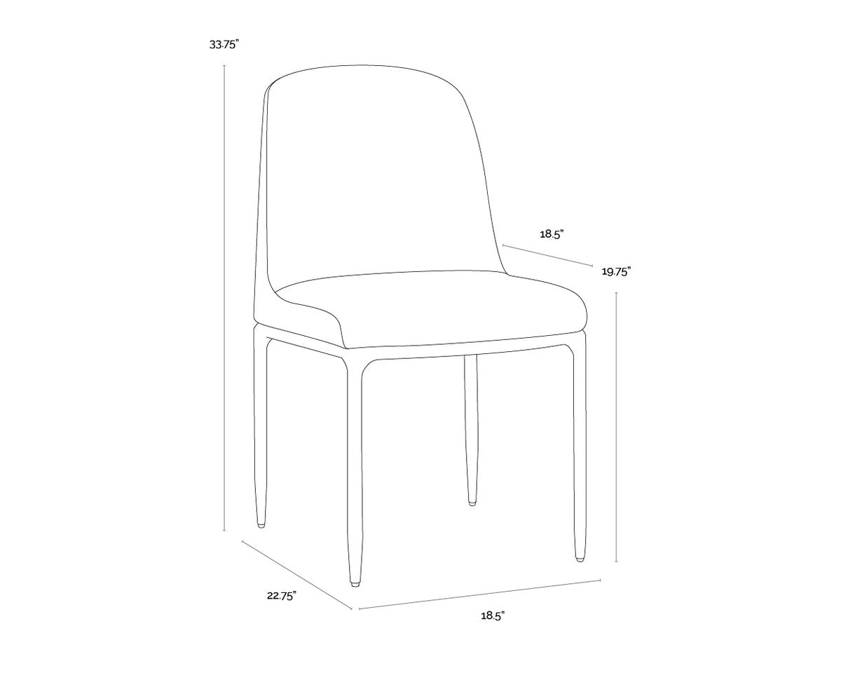 Fabric Armless Dining Chair