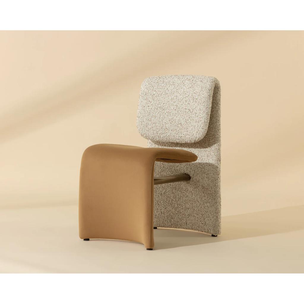 Fabric Armlsss Dining Chair