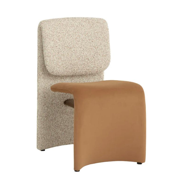 Fabric Armlsss Dining Chair