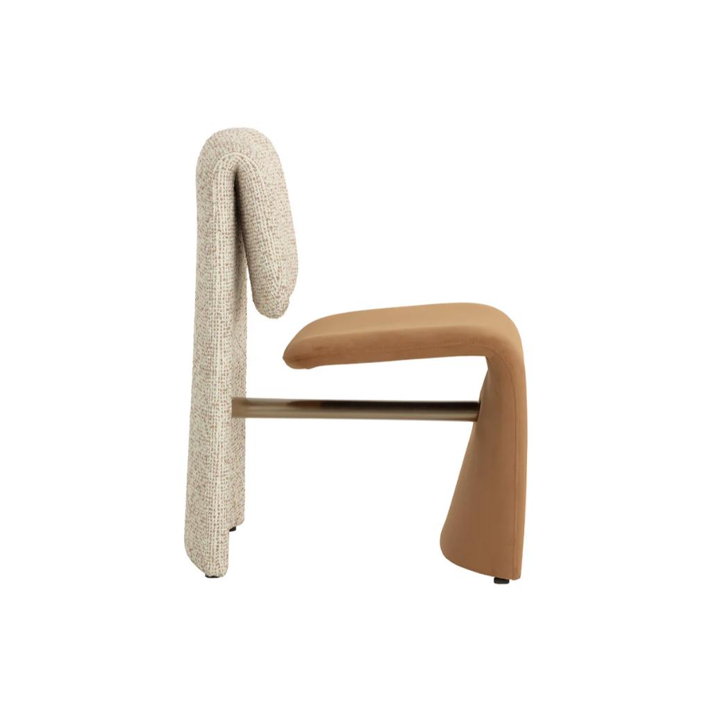 Fabric Armlsss Dining Chair