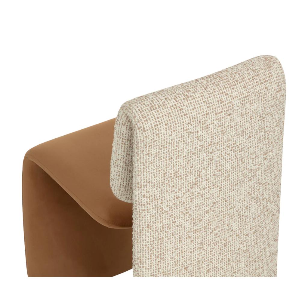 Fabric Armlsss Dining Chair