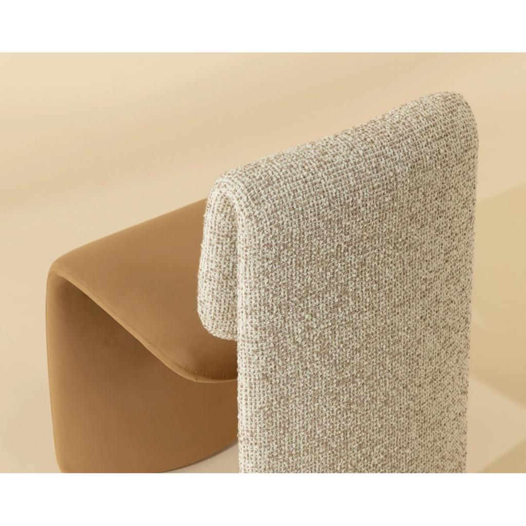 Fabric Armlsss Dining Chair