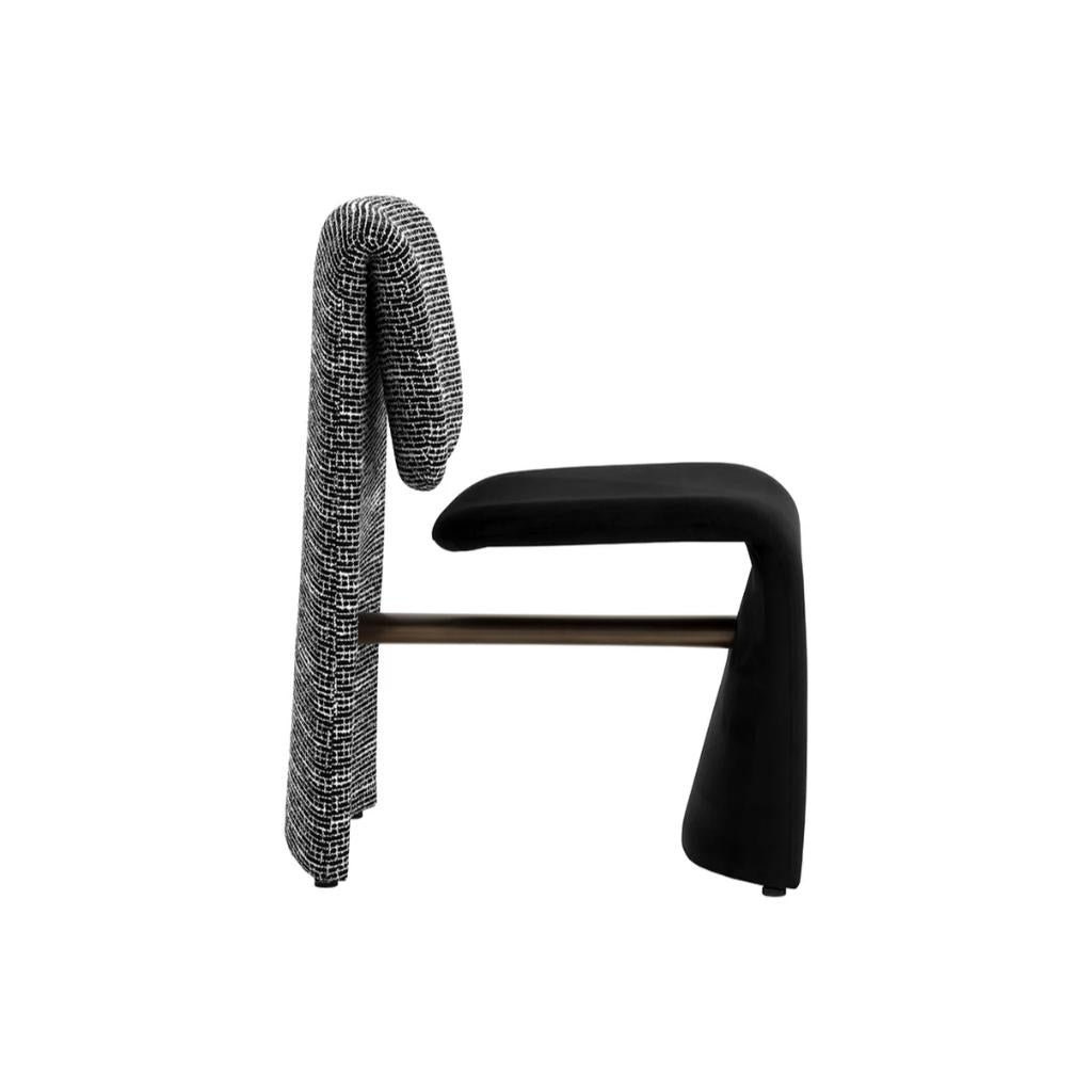 Fabric Armlsss Dining Chair