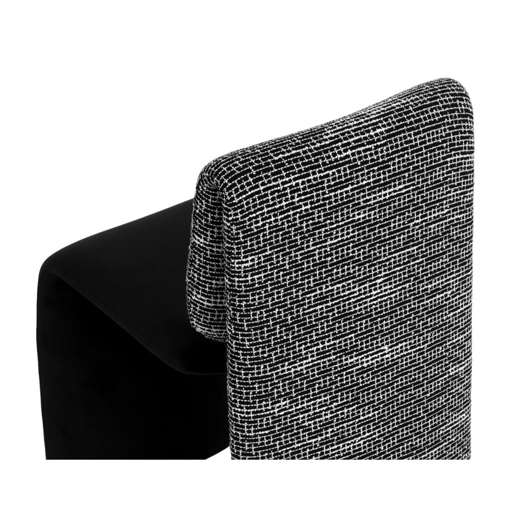 Fabric Armlsss Dining Chair