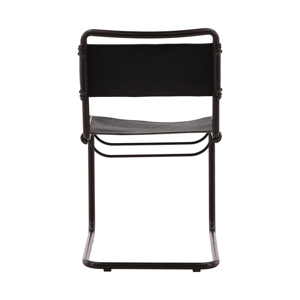 Black Leather Side Chair