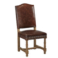 Brown Leather Side Chair
