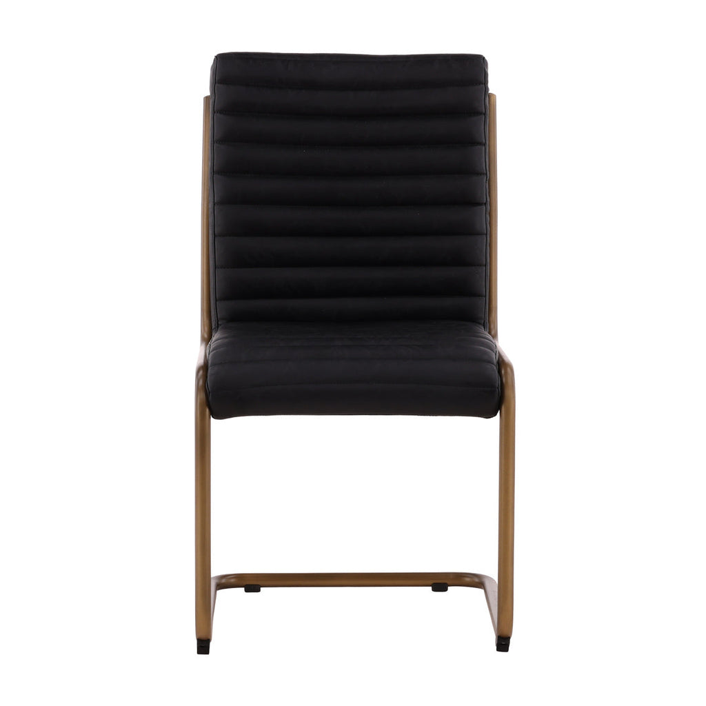 Black Leather Dining Chair