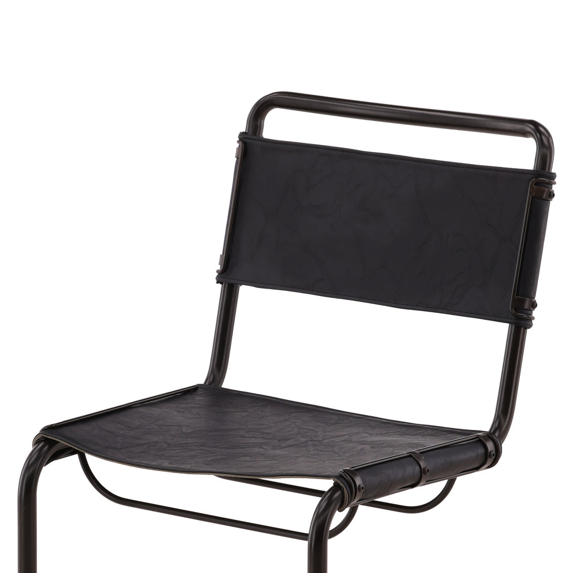 Black Leather Side Chair