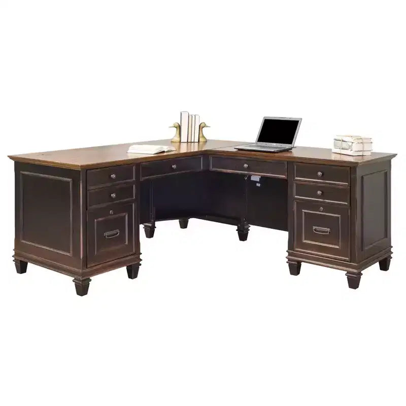 L-Shaped Pedestal Desk