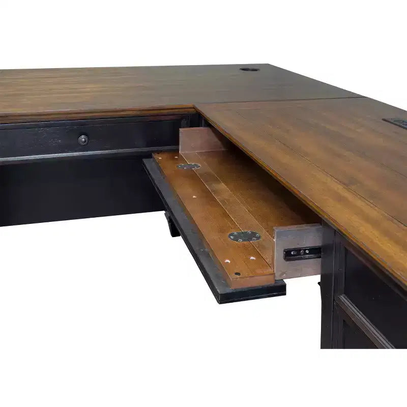 L-Shaped Pedestal Desk