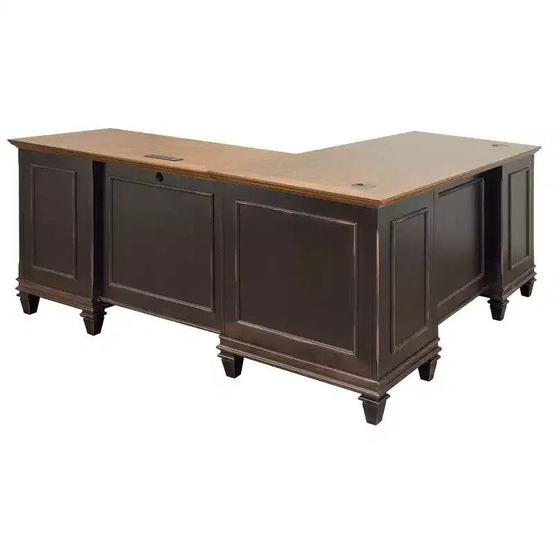 L-Shaped Pedestal Desk