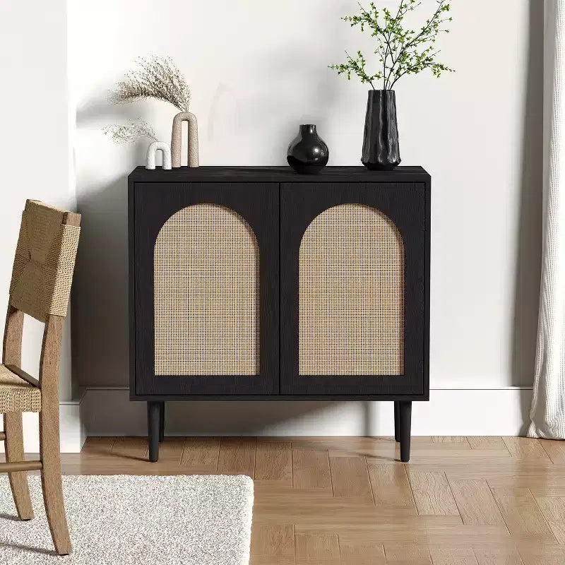 32" Tall 2-Door Accent Cabinet with 2 Adjustable Shelves