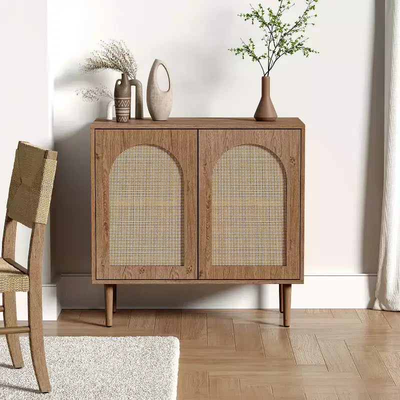 32" Tall 2-Door Accent Cabinet with 2 Adjustable Shelves